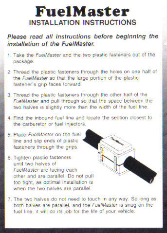 FuelMaster Install Information